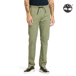 【Timberland】男款灰綠色彈力斜紋布慢跑褲(A61UK590) 歷史價格詳細信息