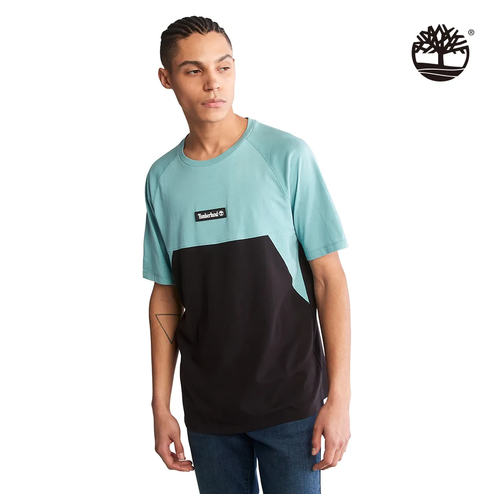 拼接圓領短袖T卹男士潮流寬鬆半袖港風t恤衫(MF47)【FIZZE】 歷史價格詳細信息