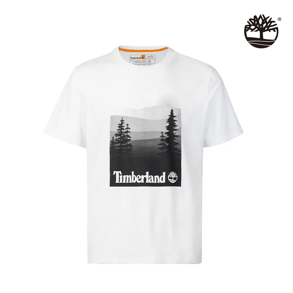 Timberland 男款白色有機棉樹影攝影圖片印刷短袖T恤|A69US100 歷史價格詳細信息