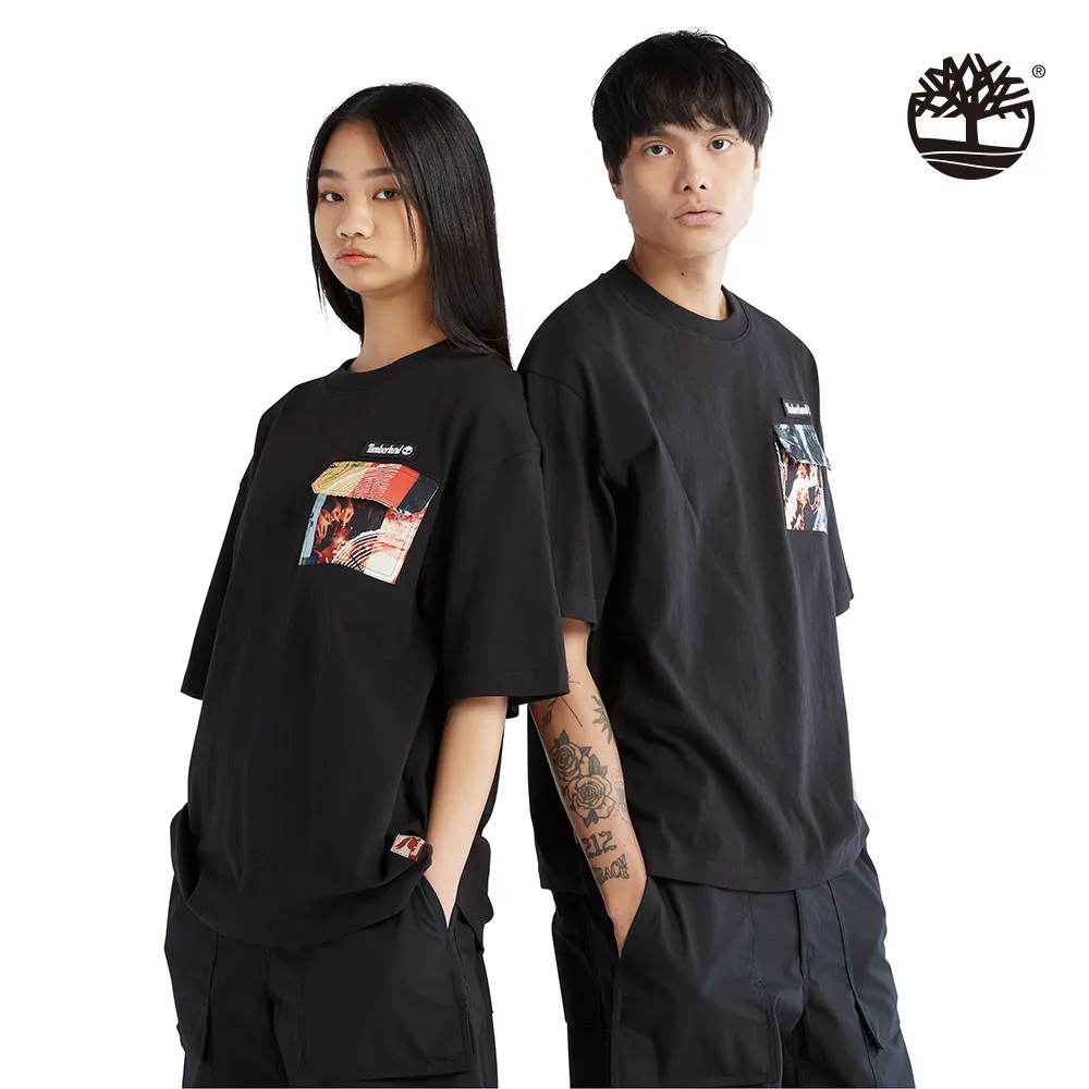 Timberland 男款黑色有機棉厚磅休閒抽繩長褲|A5V85001 歷史價格詳細信息