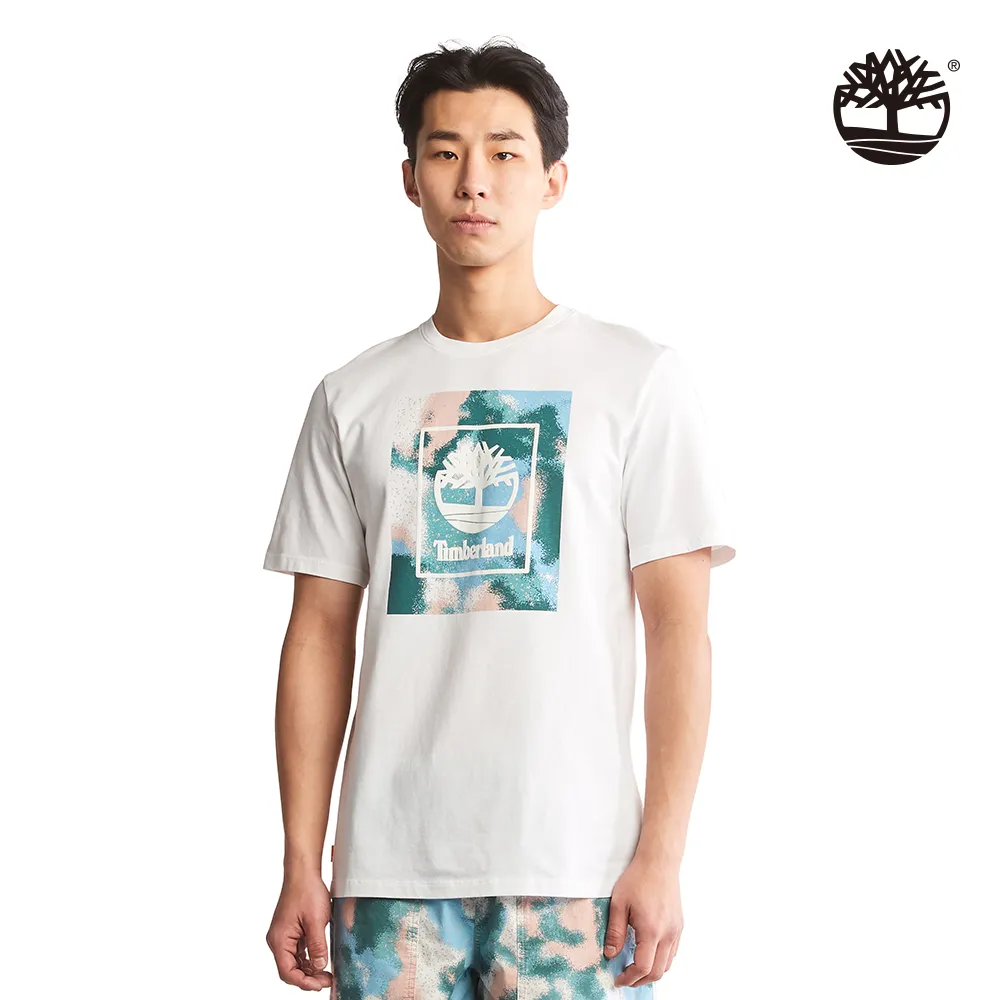Timberland 男款白色有機棉夏日渲染印花口袋寬鬆短袖T恤|A29P3100 歷史價格詳細信息