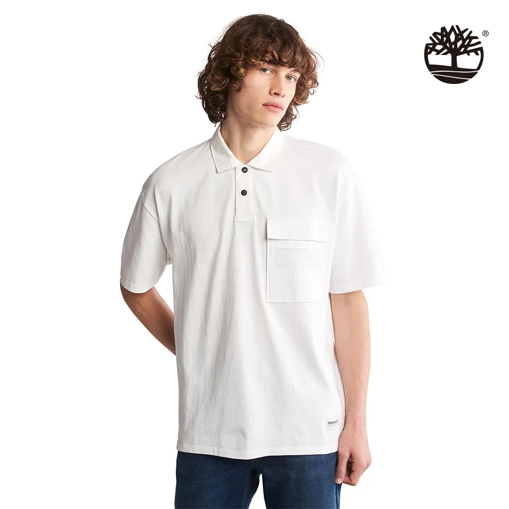 Timberland 男款白色簡潔品牌字母印花POLO衫|A6A2N100 歷史價格詳細信息