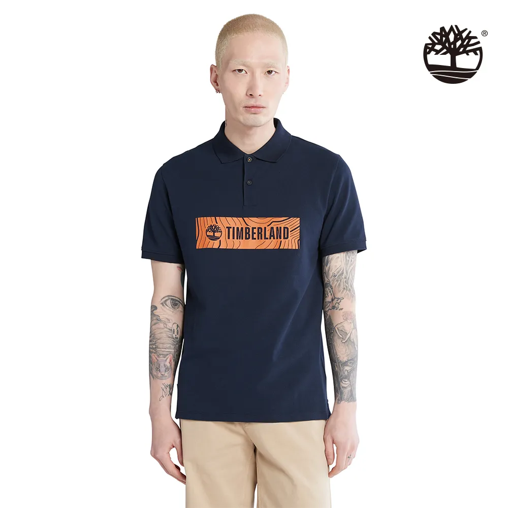 【Timberland】男款深藍色等高線設計Logo圖案POLO衫(A5QWZ433) 歷史價格詳細信息