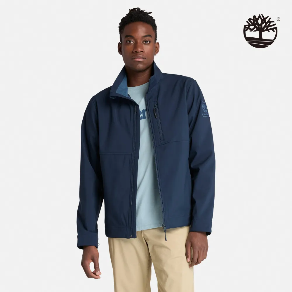 Timberland 男款深寶石藍防風尼龍連帽外套|A2EQT433 歷史價格詳細信息