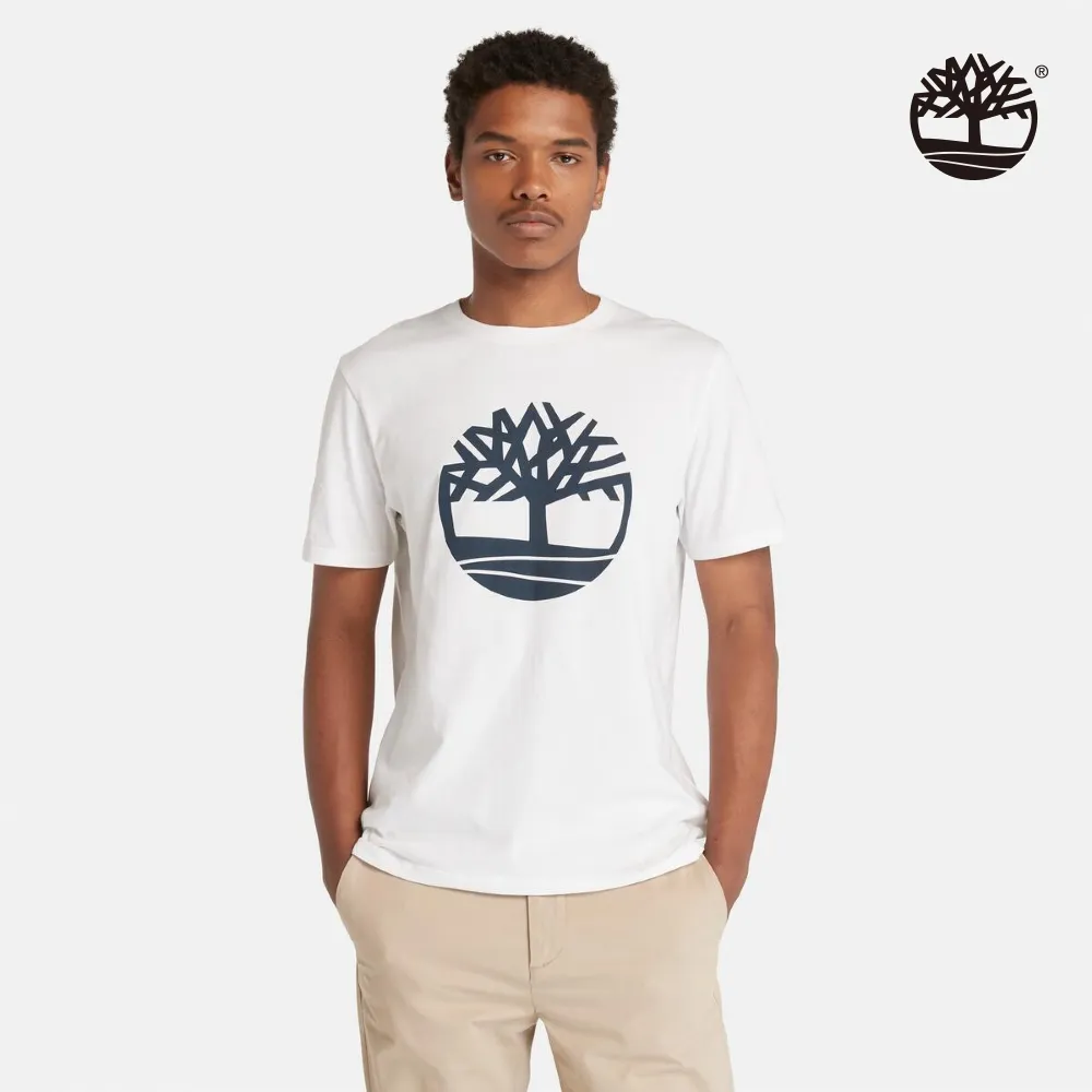 Timberland 男款白色大尺寸品牌設計印花短袖T恤|A6R4S100 歷史價格詳細信息