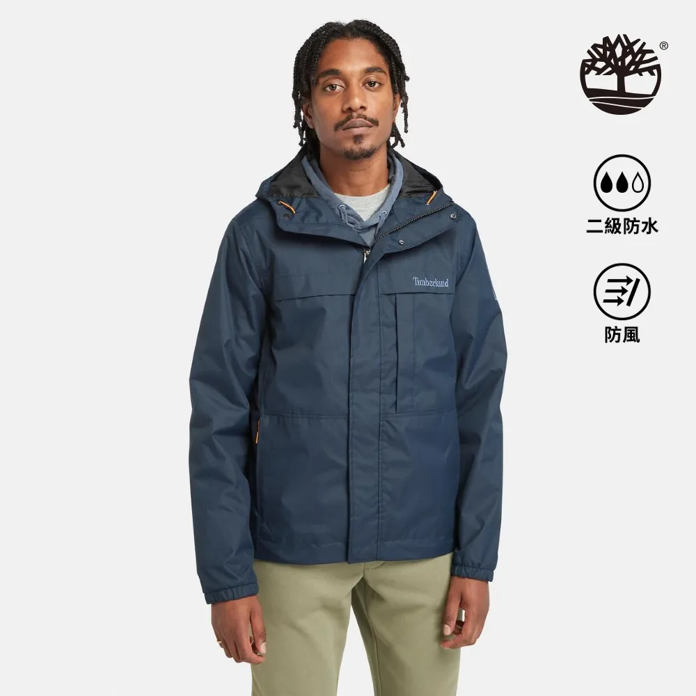 Timberland 男款黑色防潑水環保材質廓形連帽外套|A695W433 歷史價格詳細信息