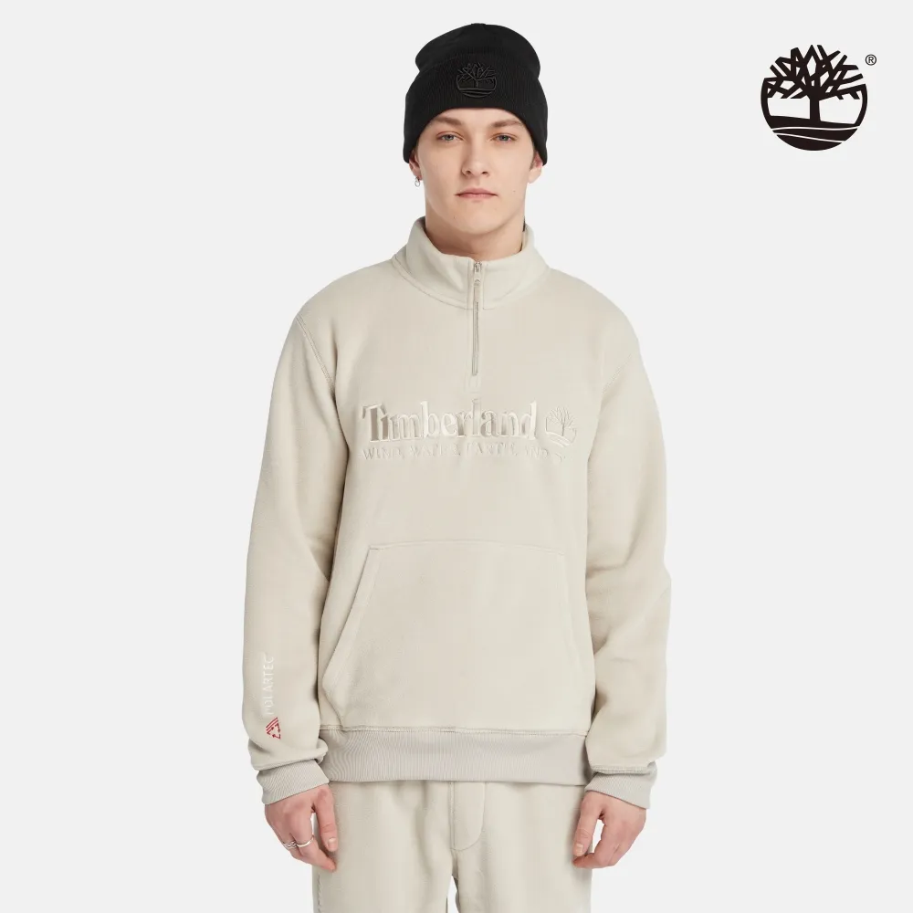 Timberland 男款化石灰 Polartec® LOGO 半拉鍊上衣|A2NRKCY2 歷史價格詳細信息