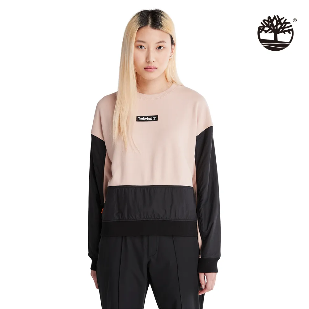 Timberland 女款浮雕玫瑰有機棉拼接撞色寬鬆連帽長袖上衣|A612H662 歷史價格詳細信息