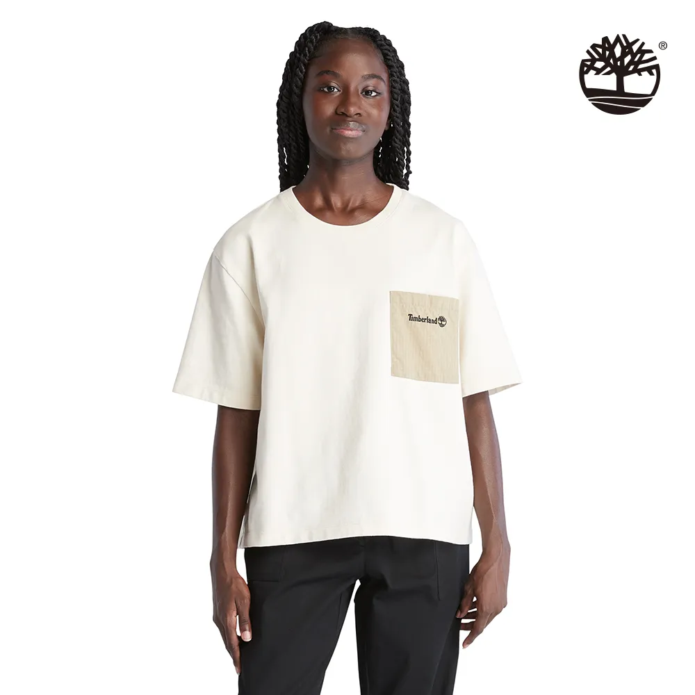 Timberland 女款復古白標語圖案短袖 T 恤|A5VTBCM9 歷史價格詳細信息