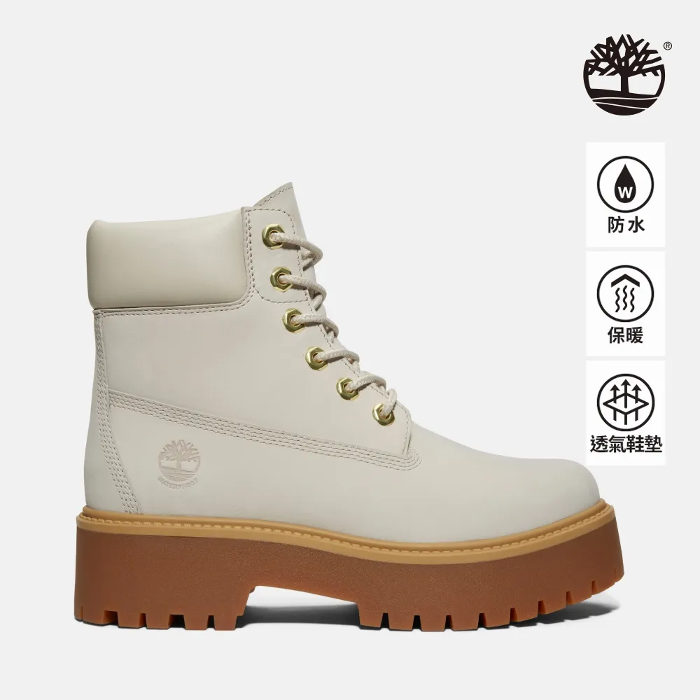 Timberland 女款淺米色 Stone Street 防水六吋靴|A6AWZF48 歷史價格詳細信息