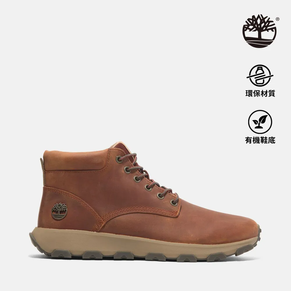【Timberland】男款暗橙色皮革中筒休閒鞋(A69FNEJD) 歷史價格詳細信息