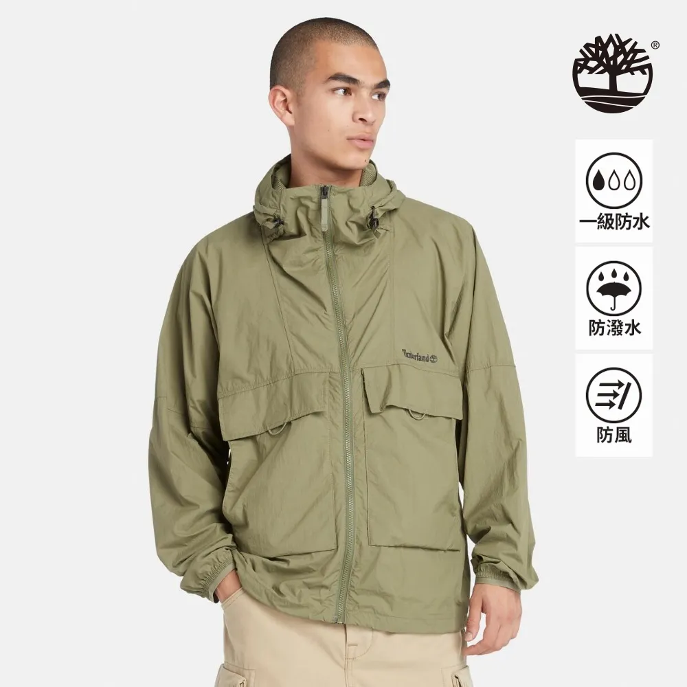 Timberland 男款灰綠色防水連帽外套|A695W590 歷史價格詳細信息