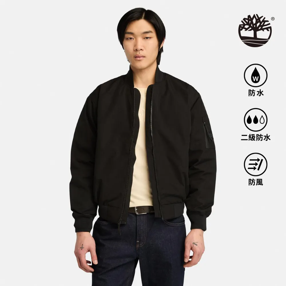 Timberland 男款黑色3層環保織物防潑水連帽外套|A69GH001 歷史價格詳細信息