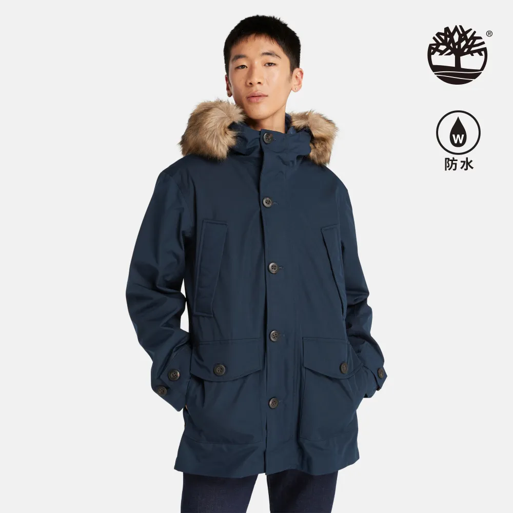 Timberland 男款深寶石藍色經典有機棉飛行外套|A255X433 歷史價格詳細信息