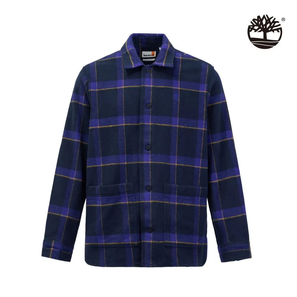 Timberland 男款深寶石藍格紋長袖襯衫外套|A2ARQB68 歷史價格詳細信息