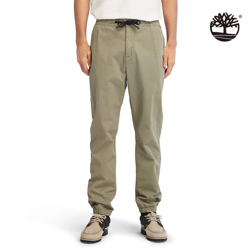 【Timberland】男款灰綠色彈力斜紋布慢跑褲(A61UK590) 歷史價格詳細信息