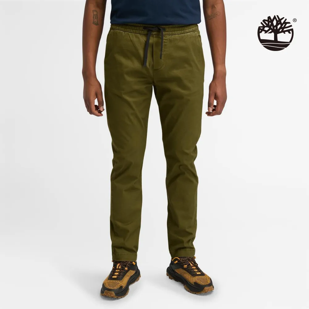 Timberland 男款橄欖綠色休閒工裝長褲|A6UQ6302 歷史價格詳細信息