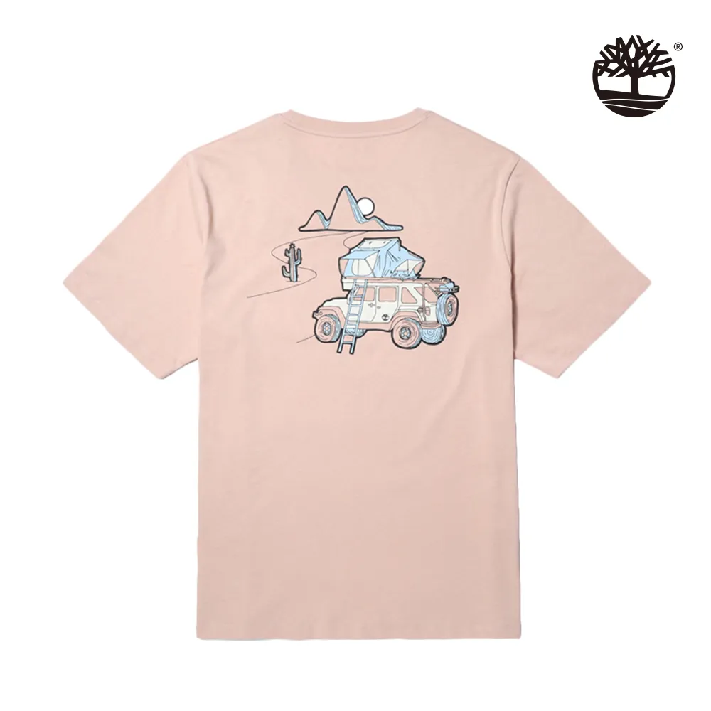 Timberland 男款灰粉色有機棉胸前渲染印花LOGO短袖T恤|A29VZ662 歷史價格詳細信息