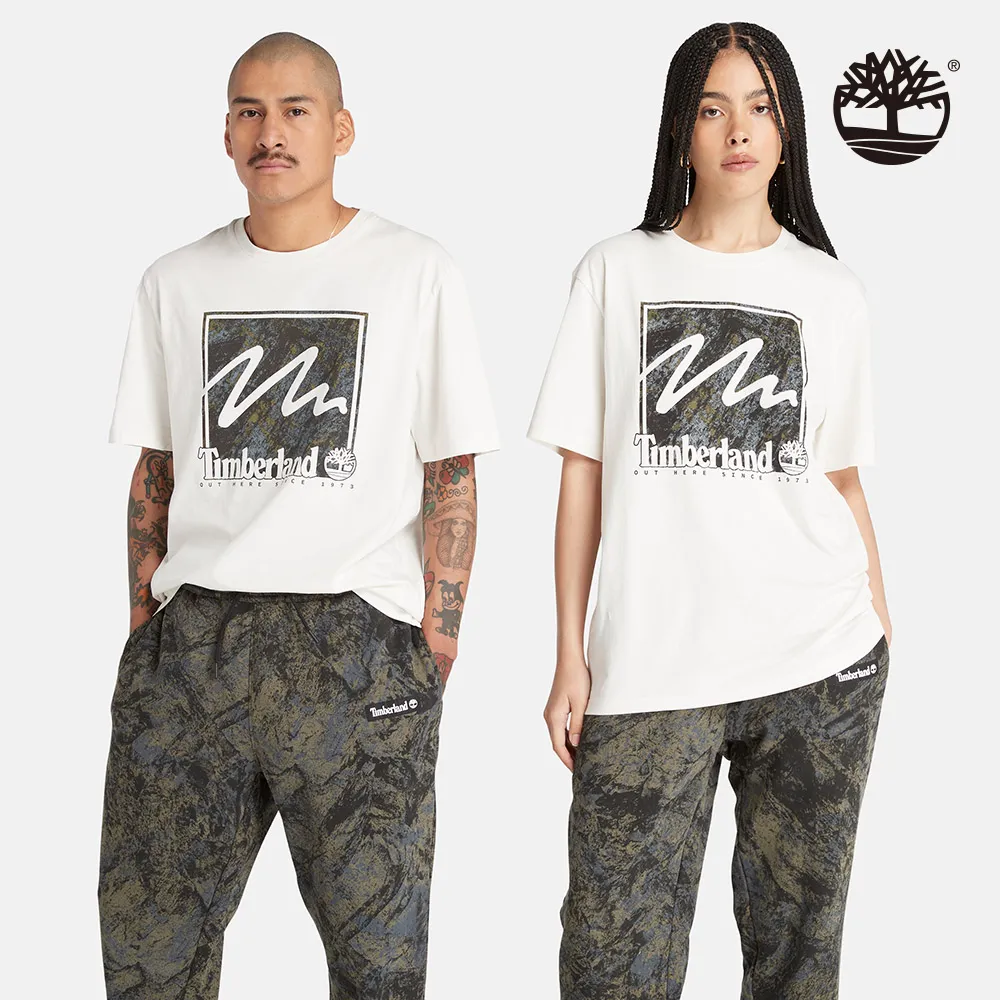 Timberland 中性復古白背面LOGO短袖T恤|A6QJ1CM9 歷史價格詳細信息