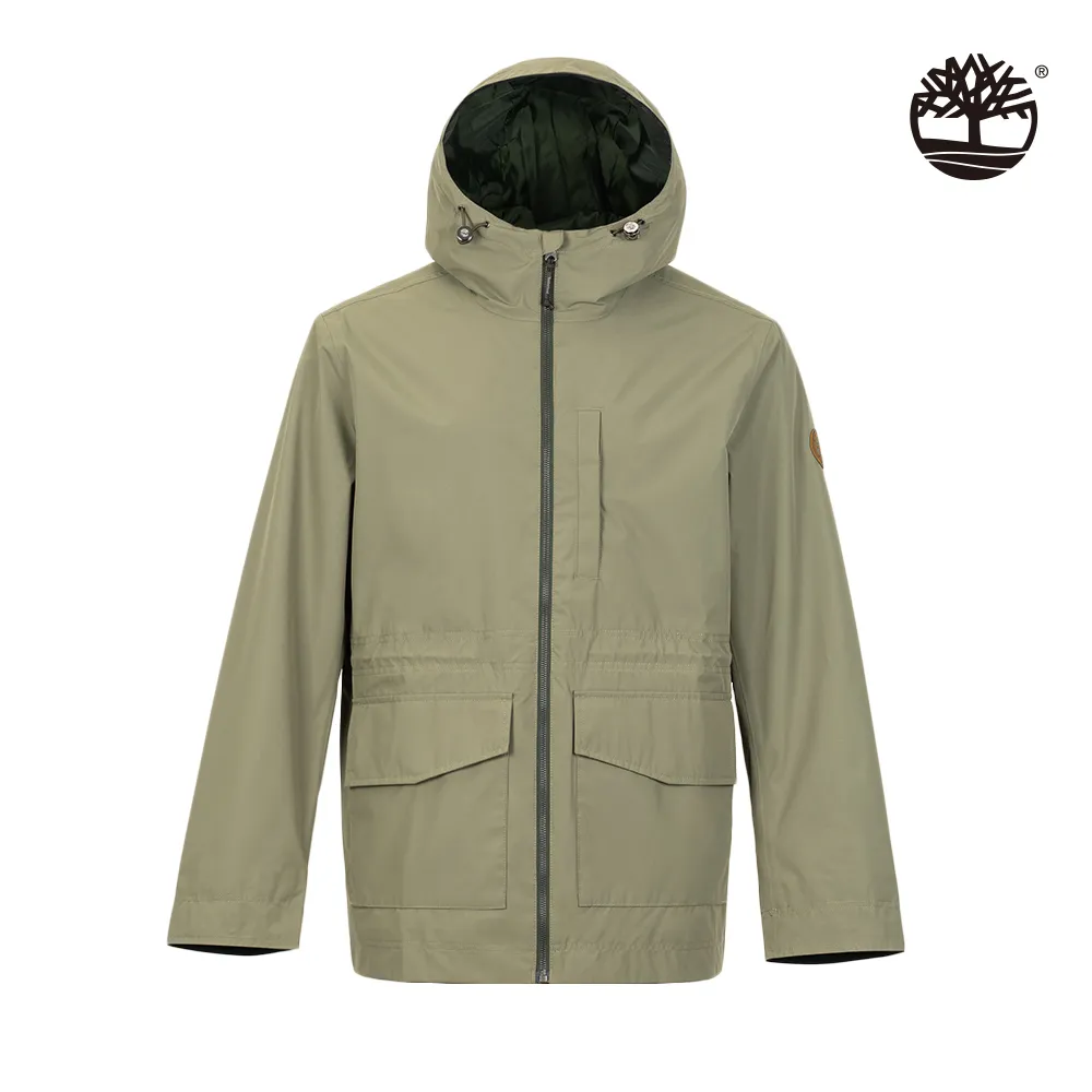 Timberland 男款灰綠拼接環保纖維立領抓絨外套|A68ZWW18 歷史價格詳細信息