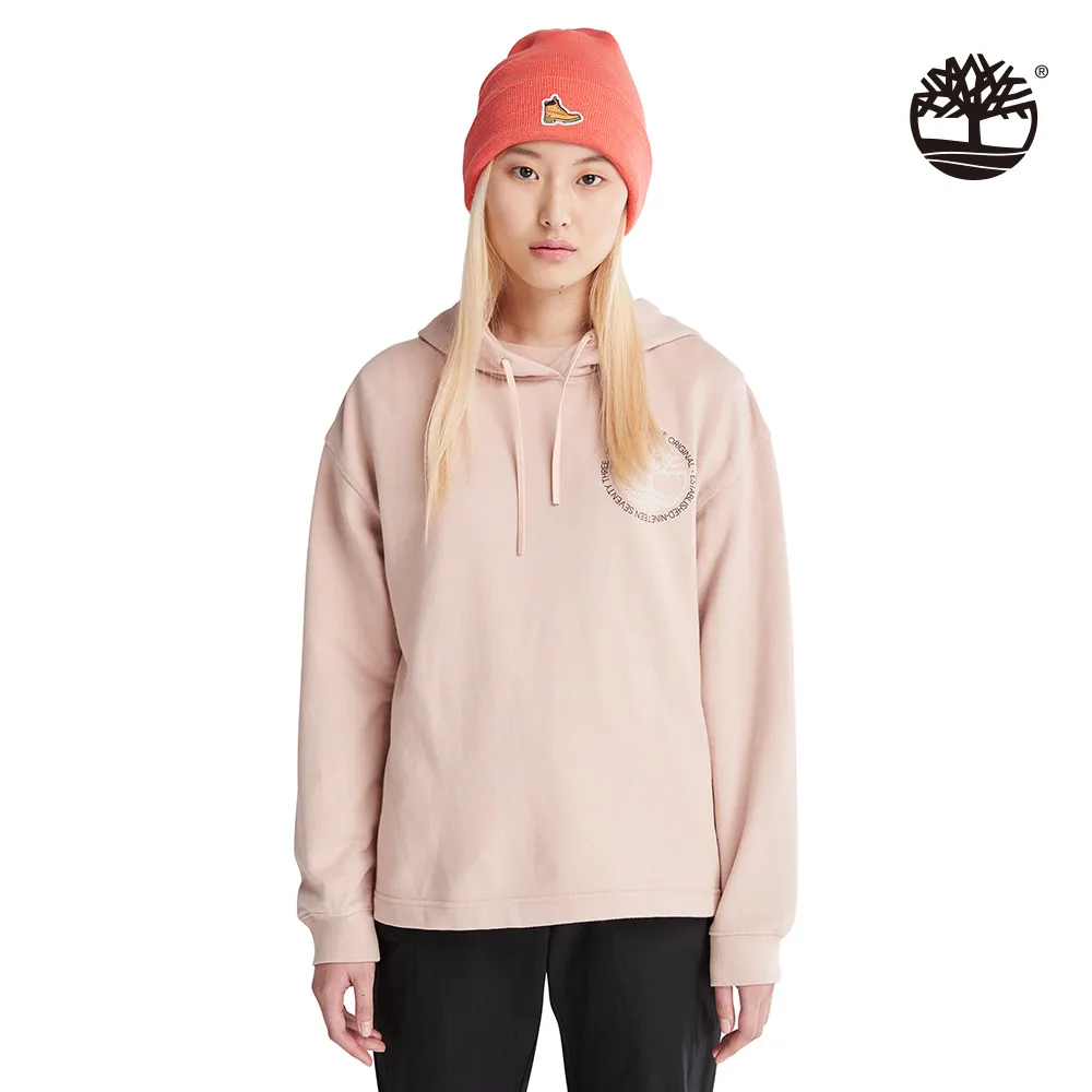 Timberland 女款浮雕玫瑰有機棉拼接撞色寬鬆連帽長袖上衣|A612H662 歷史價格詳細信息