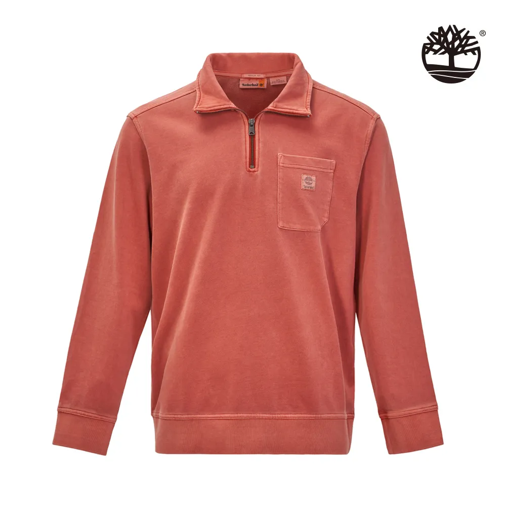 Timberland 男款醬紅色有機棉刺繡LOGO短袖POLO衫 |A62T5DH9 歷史價格詳細信息