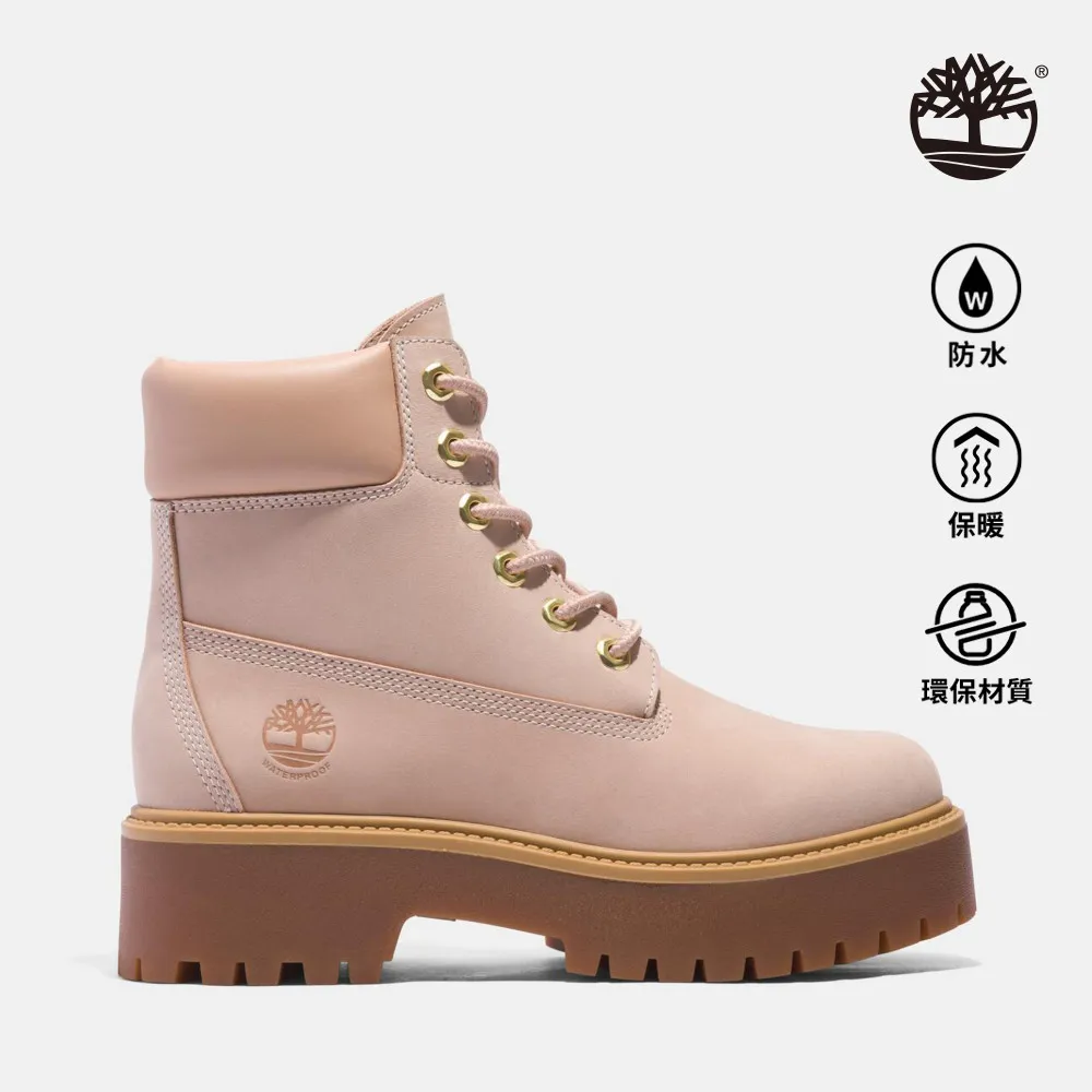 【Timberland】女款淺粉色Stone Street防水厚底6吋靴(A6AWCDR1) 歷史價格詳細信息