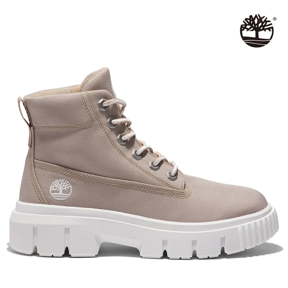 Timberland 女款淺米色帆布中筒休閒靴|A2R1AER1 歷史價格詳細信息
