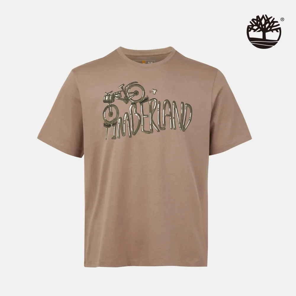 【Timberland】中性褐灰色圖案短袖T恤(A2P6X929) 歷史價格詳細信息