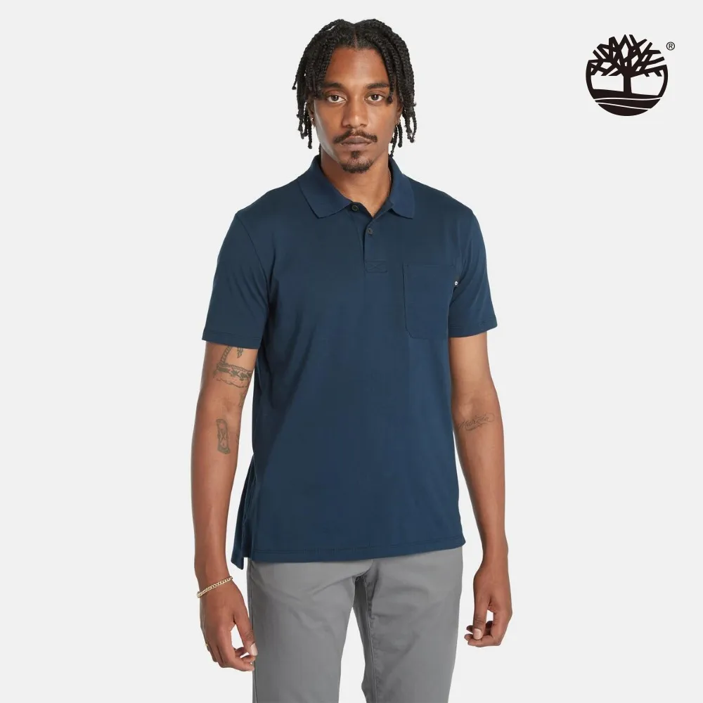 Timberland 男款深寶石藍口袋格紋襯衫外套|A44H5B68 歷史價格詳細信息