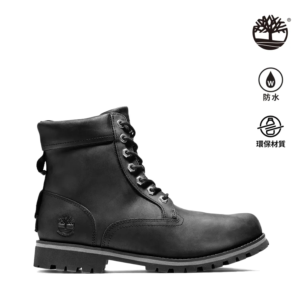 Timberland 男款黑色全粒面皮革 GORE-TEX 中筒防水靴|A5YAN015 歷史價格詳細信息