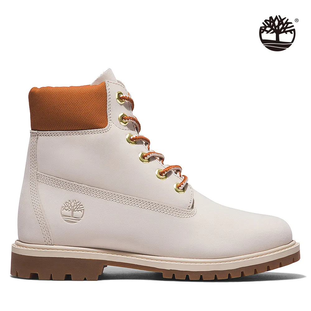 Timberland 女款白色磨砂皮配灰色休閒鞋|A41BWF48 歷史價格詳細信息
