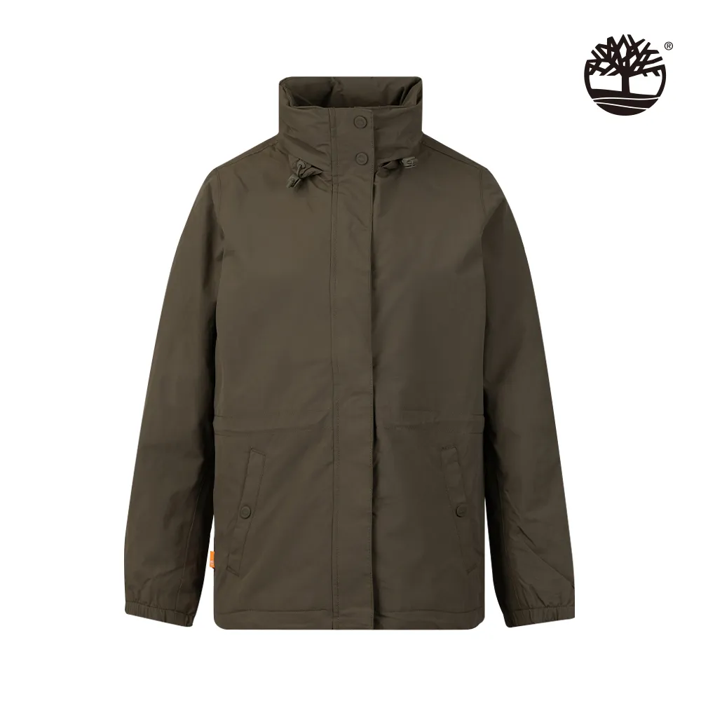 Timberland 男款軍綠色防水再生尼龍連帽外套|A69H5A58 歷史價格詳細信息
