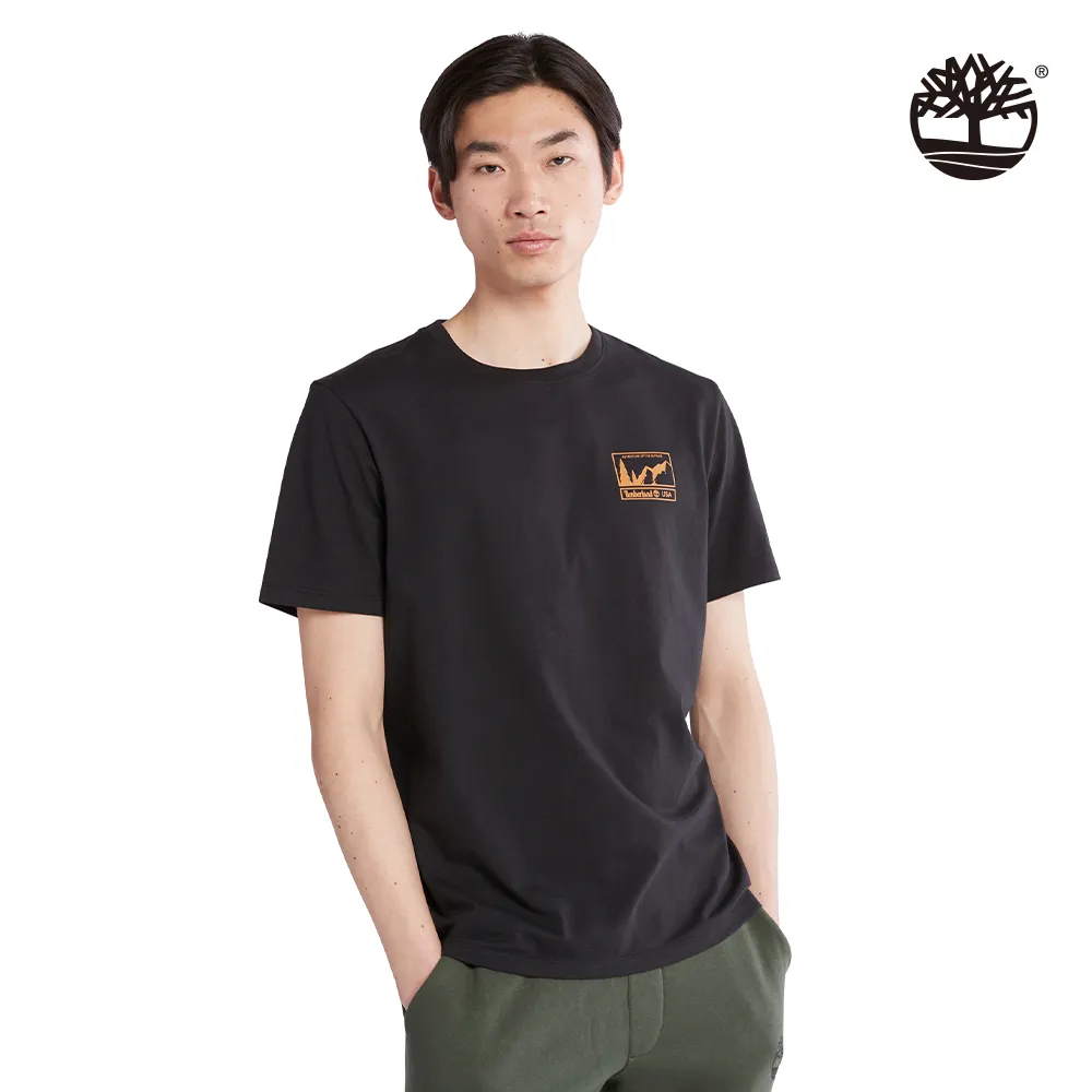 Timberland 男款黑色背面經典樹形LOGO連帽大學T|A2FV7P56 歷史價格詳細信息