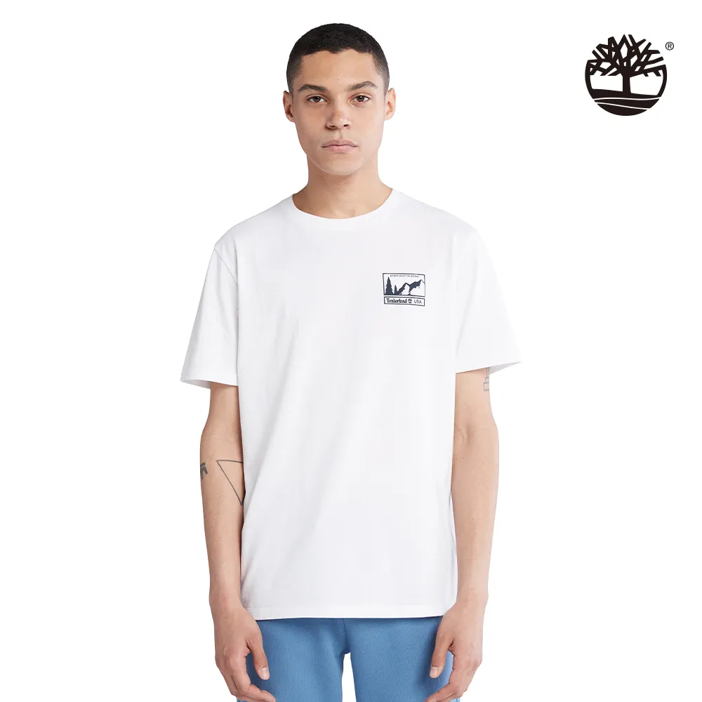Timberland 男款白色背面大樹印花T恤|A5VUH100 歷史價格詳細信息