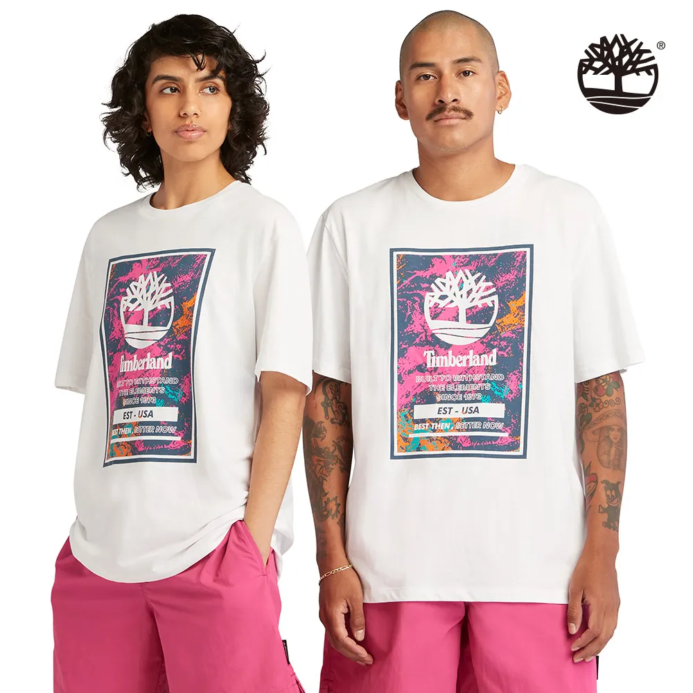 Timberland 中性白色新年特別款徽章短袖T恤|A6C6VCM9 歷史價格詳細信息