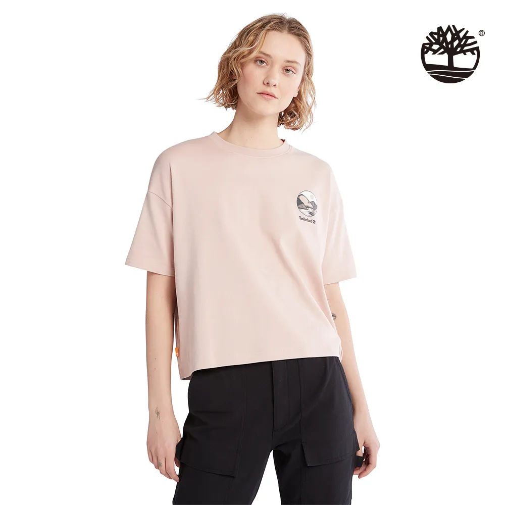 Timberland 女款浮雕玫瑰有機棉拼接撞色寬鬆連帽長袖上衣|A612H662 歷史價格詳細信息