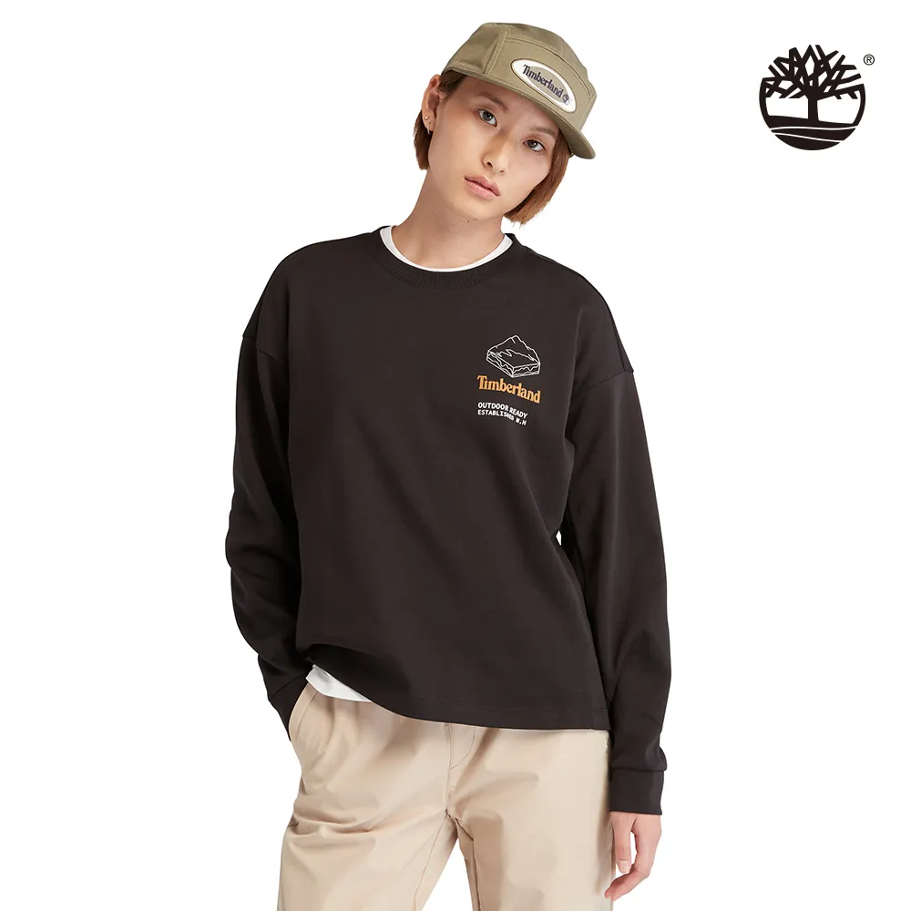 Timberland 女款黑色有機棉雙口袋寬版大學T|A5X2W001 歷史價格詳細信息