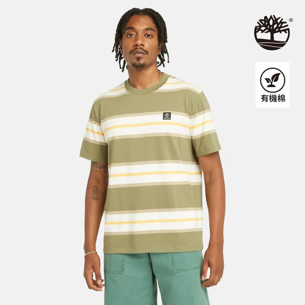 Timberland 男款灰綠色條紋短袖 Polo 衫|A42E5B39 歷史價格詳細信息