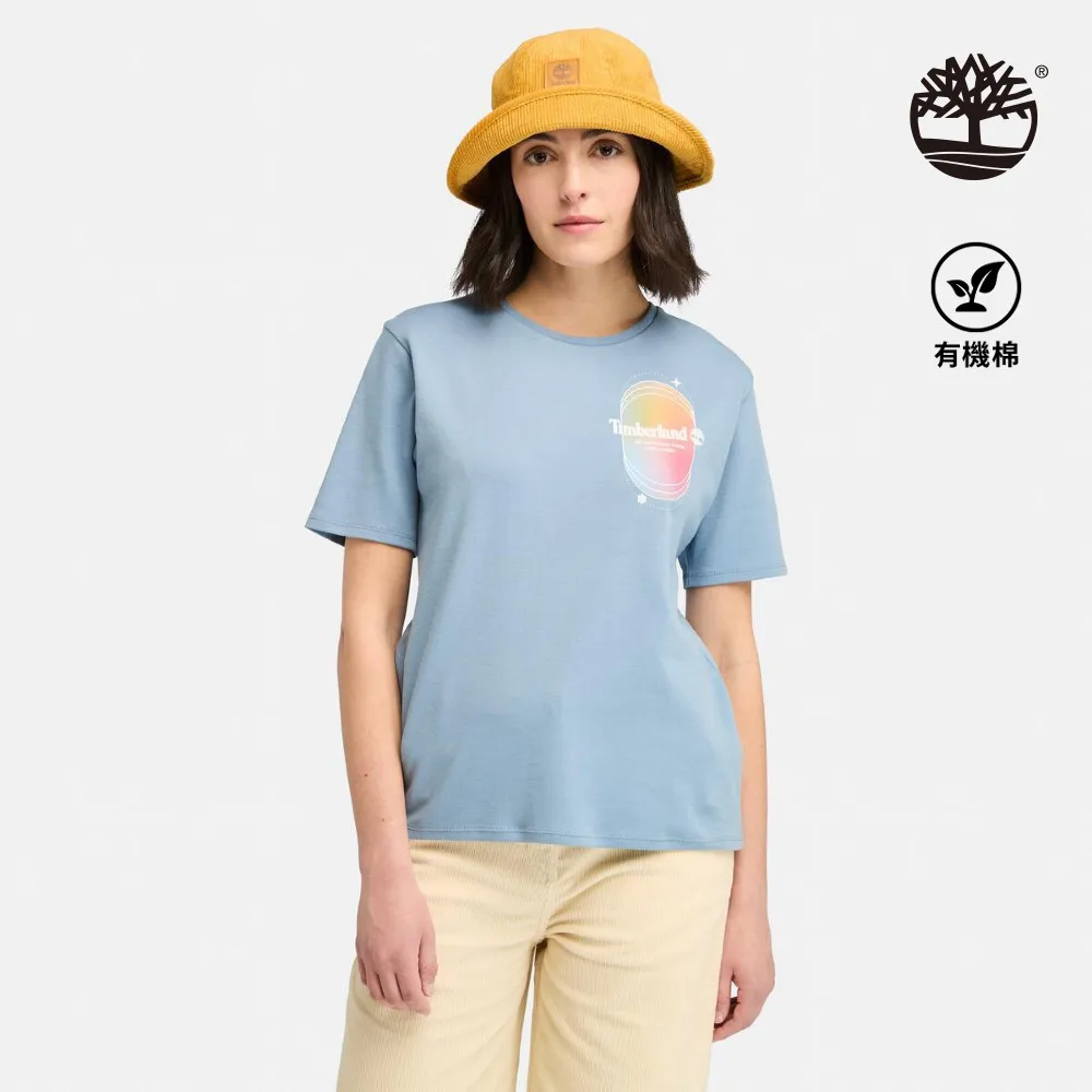 Timberland 女款淡藍色胸前印花短袖T恤|A64MBA42 歷史價格詳細信息