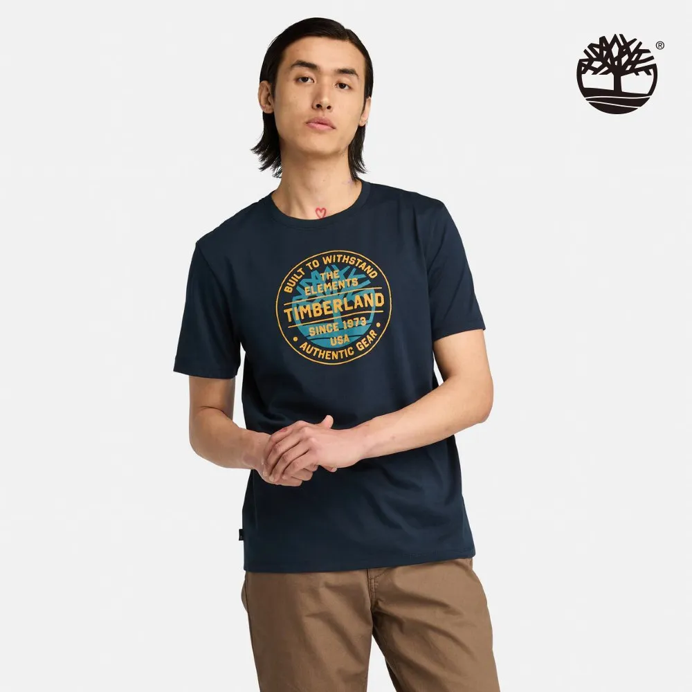 Timberland 男款深寶石藍印花短袖T恤|A44CF433 歷史價格詳細信息