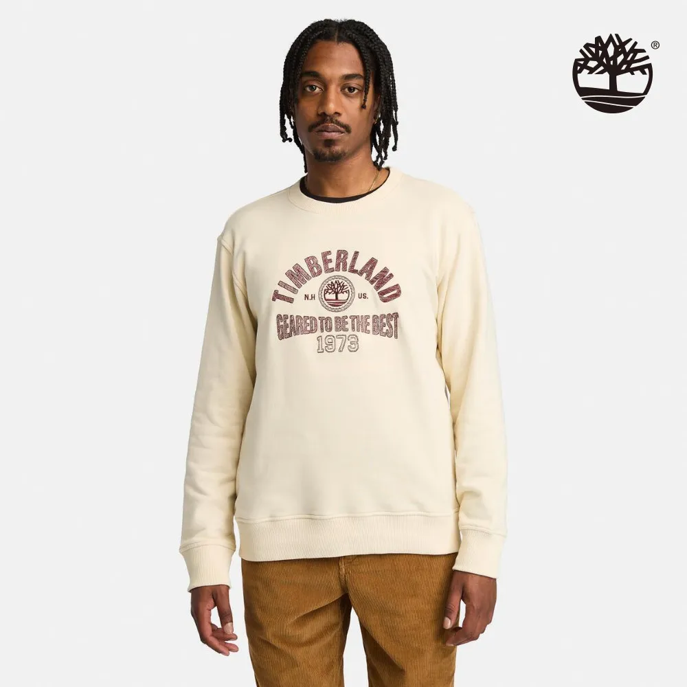 Timberland 男款象牙色LOGO印花圓領上衣|A6977EFL 歷史價格詳細信息