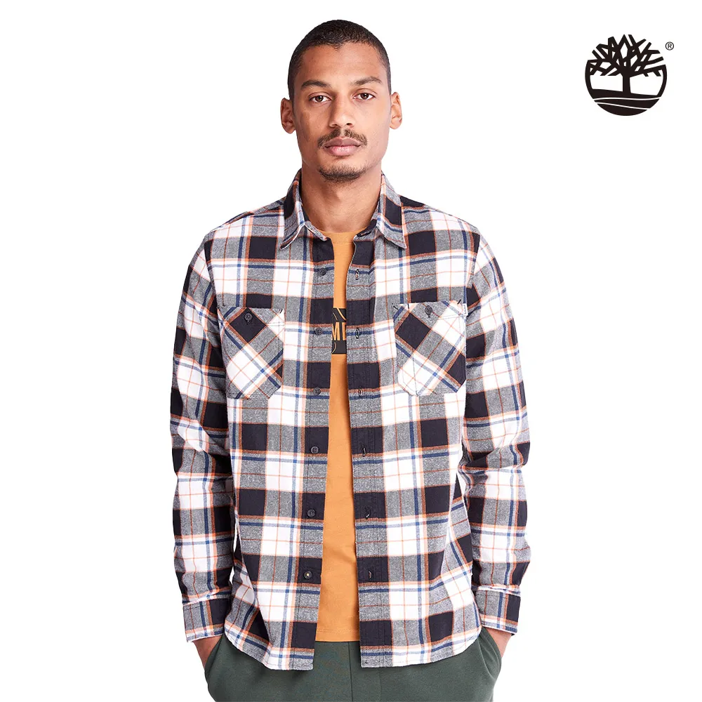 Timberland 女款黑色有機棉格紋刺繡Logo寬版連身裙|A5WK9001 歷史價格詳細信息