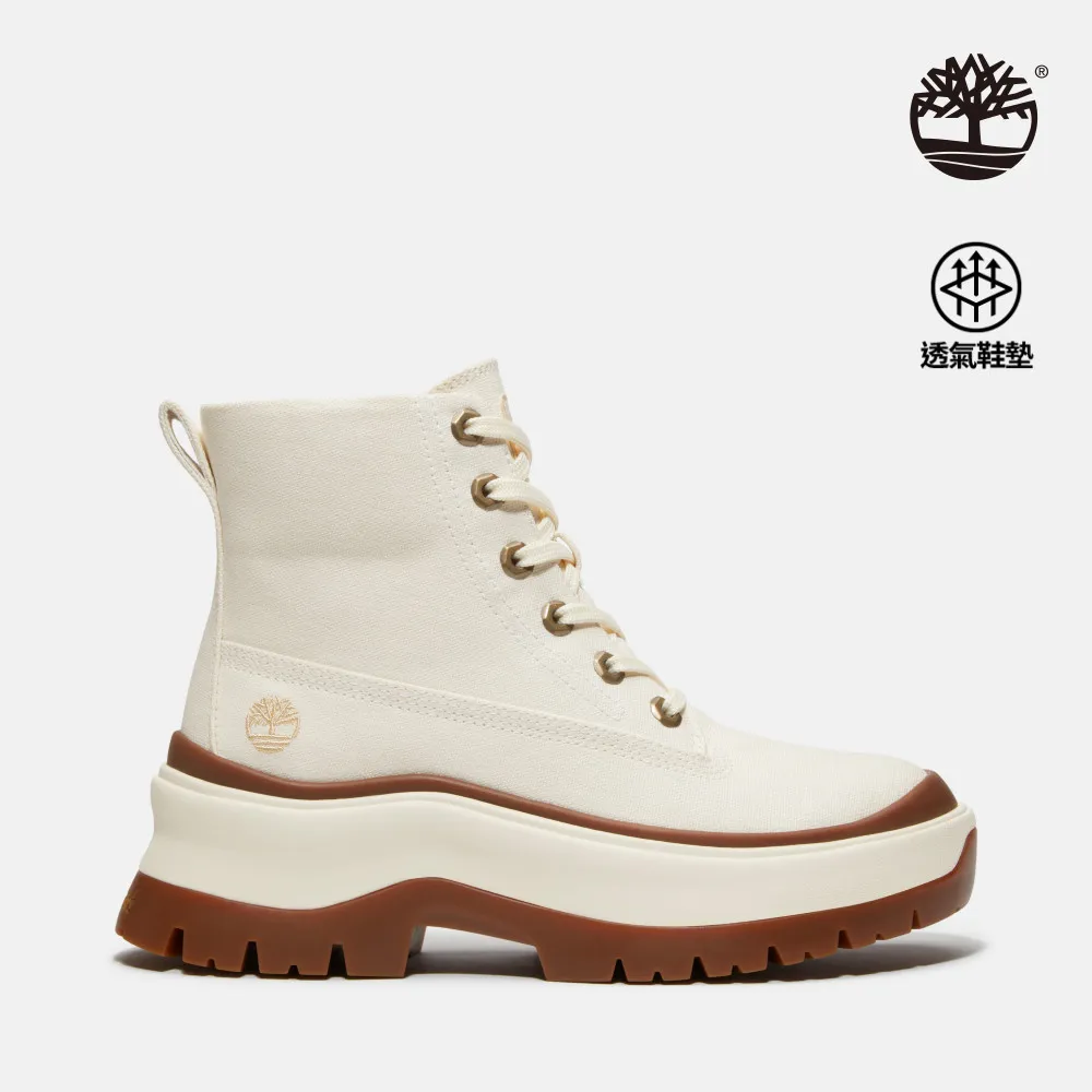 Timberland 女款象牙色休閒印花短袖T恤|A65VBEFL 歷史價格詳細信息