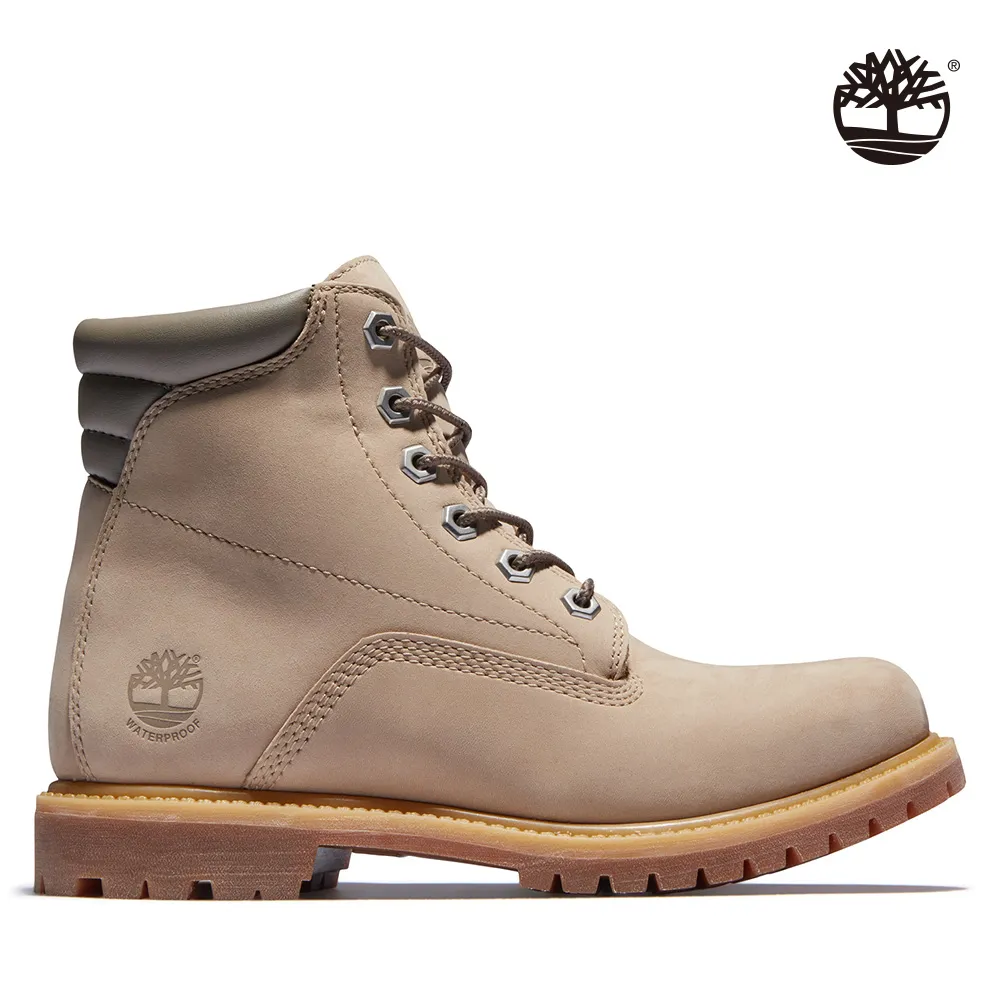 Timberland 女款淺米色Lincoln Peak防水中筒健行鞋|A2NWBER2 歷史價格詳細信息