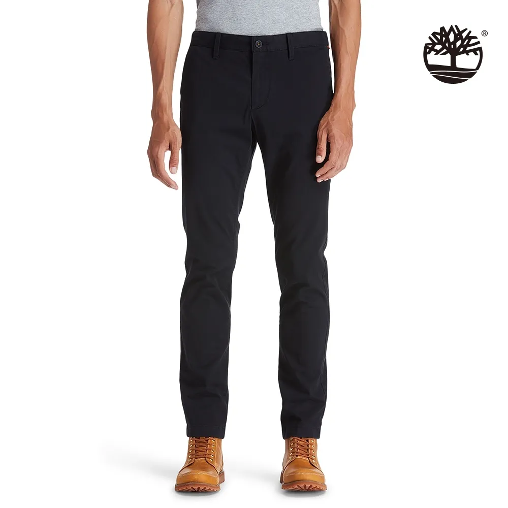 Timberland 男款黑色有機棉彈性Squam Lake卡其長褲|A2BZA001 歷史價格詳細信息