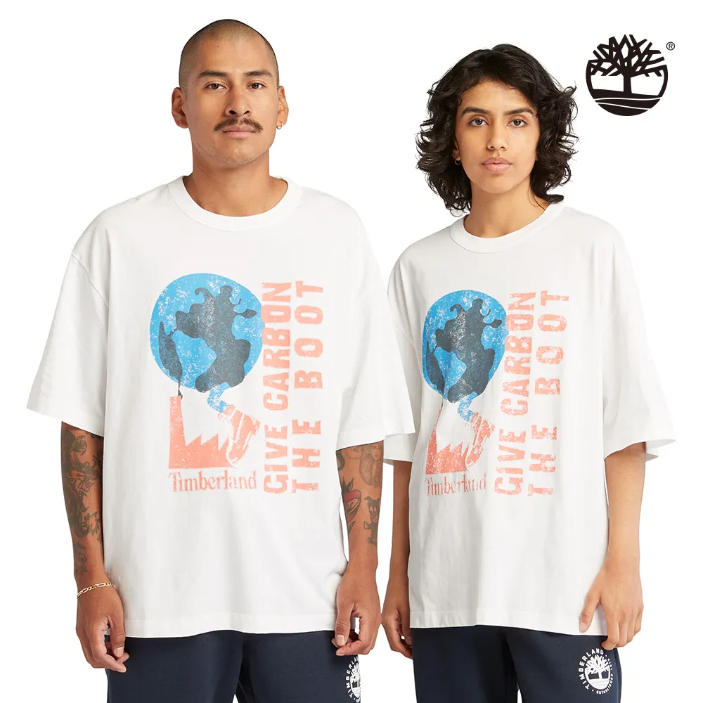 Timberland 中性白色短袖印花T恤|A6QEW100 歷史價格詳細信息