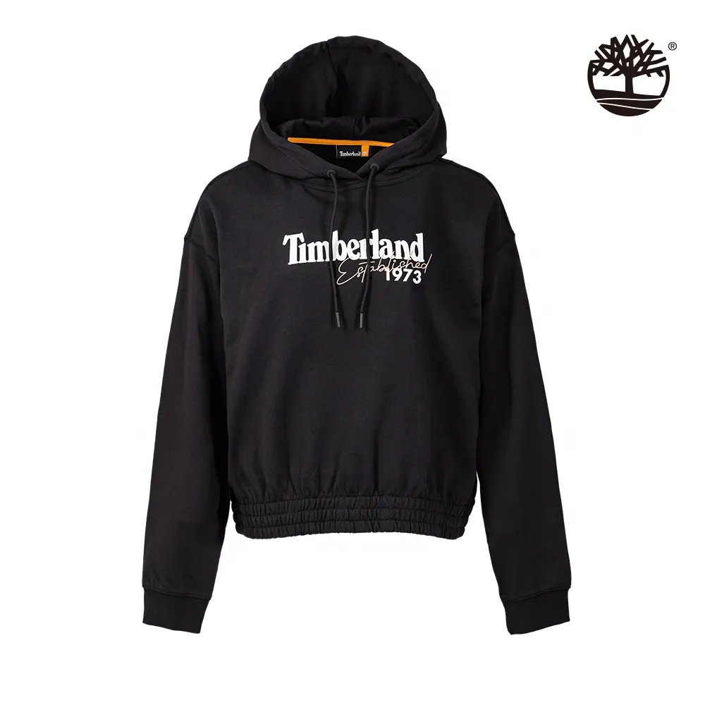 Timberland 女款黑色有機棉拼接Oyster River寬版大學T|A5X3H001 歷史價格詳細信息