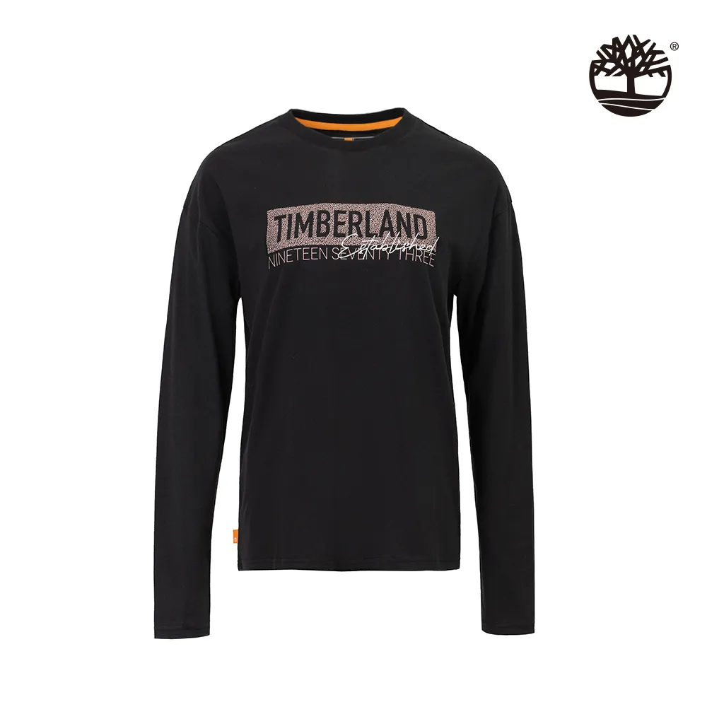 Timberland 女款黑色有機棉拼接Oyster River寬版大學T|A5X3H001 歷史價格詳細信息