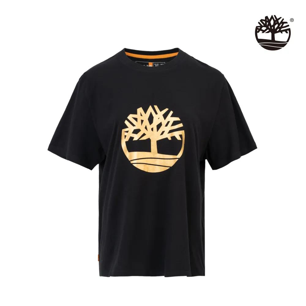 Timberland 女款黑色有機棉拼接Oyster River寬版大學T|A5X3H001 歷史價格詳細信息